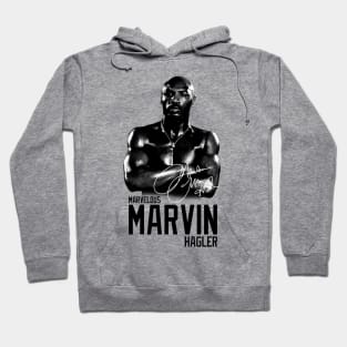 Marvelous Marvin Hagler Boxing Legend Signature Vintage Retro 80s 90s Bootleg Rap Style Hoodie